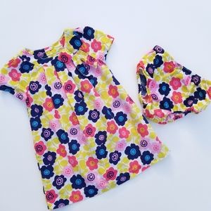 CHEROKEE Retro Floral Dress Diaper Cover 24 mos